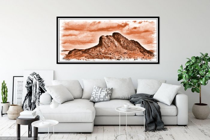 Simulated Office Art "Peña de los Enamorados"