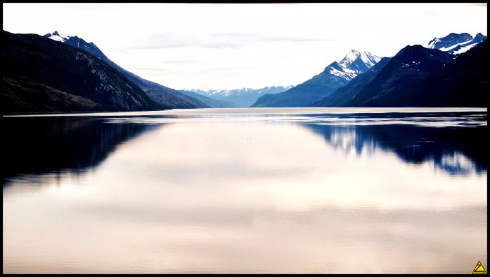 Dawn in the Strait of Magellan.